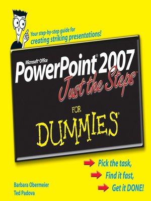 cover image of PowerPoint 2007 Just the Steps For Dummies